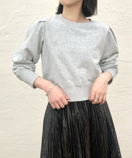 CIAOPANIC（チャオパニック）の「タックショートスウェット/ショート丈（スウェット・レディース・オフホワイト/杢グレー/ピンク・FREE）」の14枚目の写真