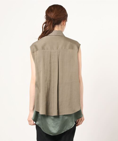 RITO(リト)の「RITO レイヤードスリーブレスシャツ(シャツ/ブラウス・レディース・カーキブラウン・38/36)」の2枚目の写真