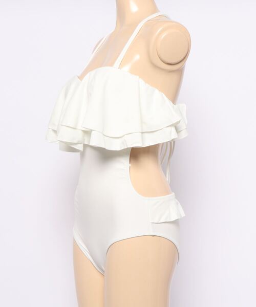 セール】フリル付きモノキニ ワンピース水着（水着）｜Lace