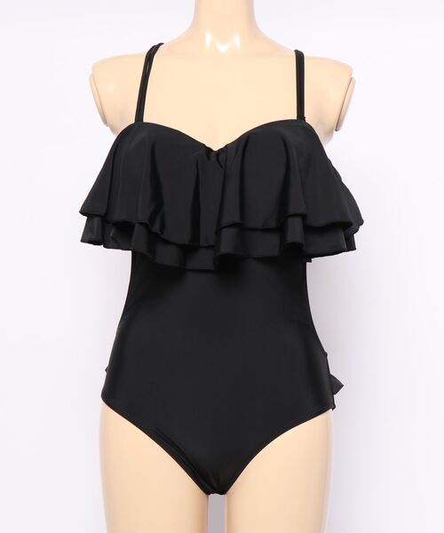 セール】フリル付きモノキニ ワンピース水着（水着）｜Lace