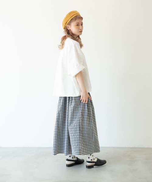 MERLOT（メルロー）の「ヘビーウェイトワイドT（Tシャツ/カットソー・レディース・ホワイト/ブラック/ベージュ/レッド/ネイビー・FREE）」の9枚目の写真