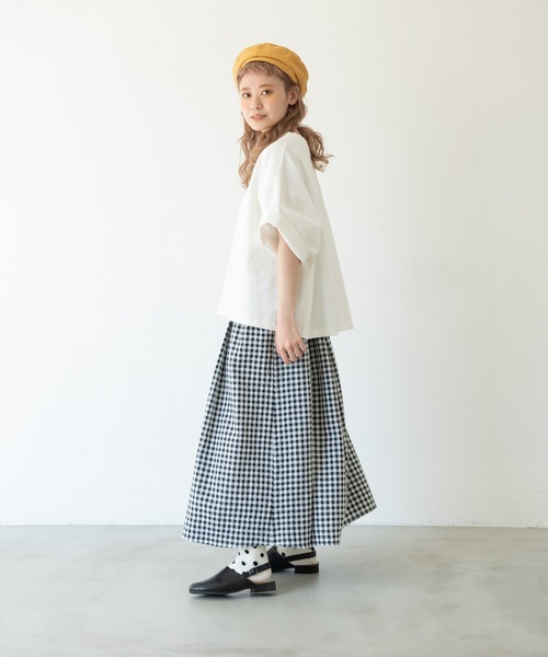 MERLOT（メルロー）の「ヘビーウェイトワイドT（Tシャツ/カットソー・レディース・ホワイト/ブラック/ベージュ/レッド/ネイビー・FREE）」の10枚目の写真