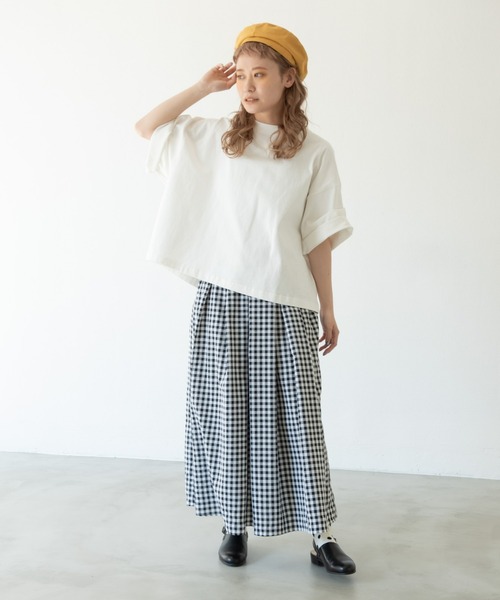 MERLOT（メルロー）の「ヘビーウェイトワイドT（Tシャツ/カットソー・レディース・ホワイト/ブラック/ベージュ/レッド/ネイビー・FREE）」の14枚目の写真