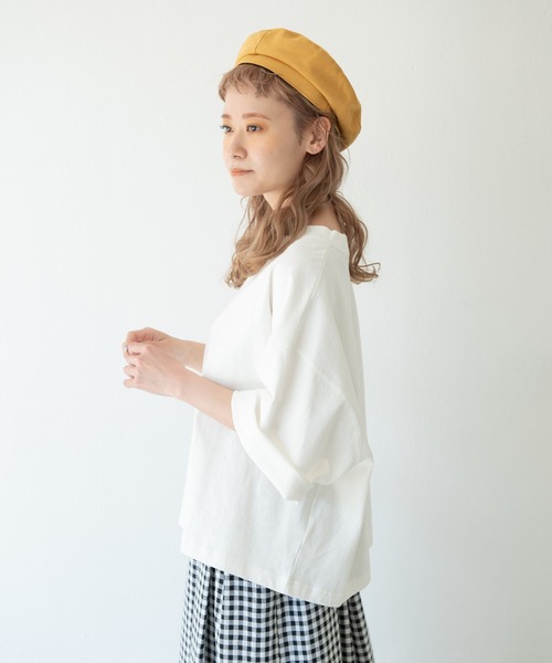 MERLOT（メルロー）の「ヘビーウェイトワイドT（Tシャツ/カットソー・レディース・ホワイト/ブラック/ベージュ/レッド/ネイビー・FREE）」の17枚目の写真