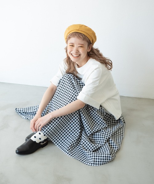 MERLOT（メルロー）の「ヘビーウェイトワイドT（Tシャツ/カットソー・レディース・ホワイト/ブラック/ベージュ/レッド/ネイビー・FREE）」の21枚目の写真