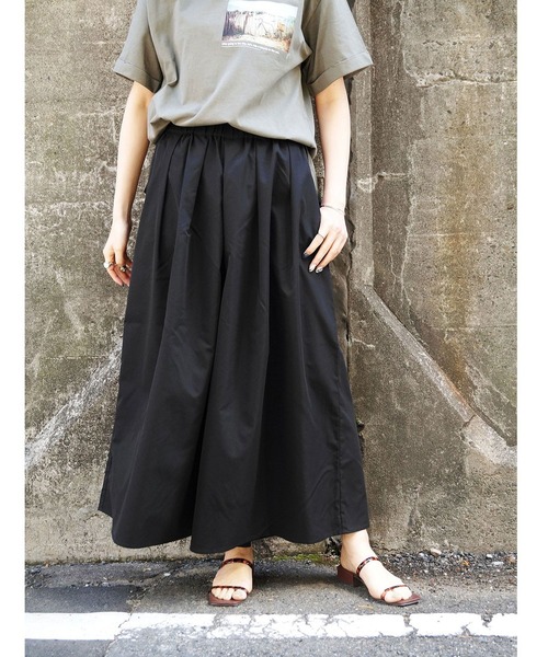 179/WG（イチナナキュウダブルジー）の「ギャザースカンツ（その他パンツ・レディース・ブラック/オフホワイト/カーキ/グリーン・MEDIUM）」の2枚目の写真