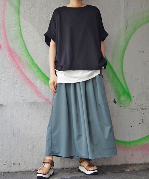 179/WG（イチナナキュウダブルジー）の「ギャザースカンツ（その他パンツ・レディース・ブラック/オフホワイト/カーキ/グリーン・MEDIUM）」の12枚目の写真