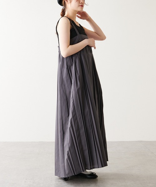 PUAL CE CIN（ピュアルセシン）の「親子プリーツ吊りワンピース（ワンピース・レディース・チャコールグレー/アイボリー・FREE）」の20枚目の写真