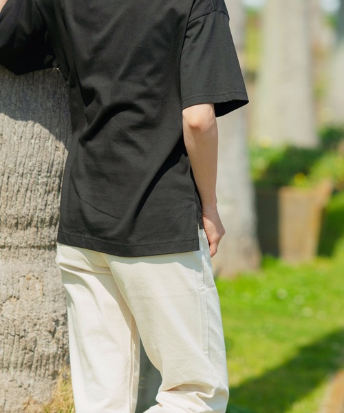 LB/S （エルビーエス）の「汗染み防止加工　二段ロゴ　前後差　サイドスリット　プリントＴシャツ（Tシャツ/カットソー・レディース・ホワイト/ブラック/ダークパープル・MEDIUM/LARGE）」の18枚目の写真