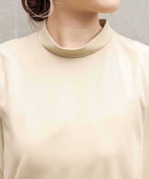 CAPRICIEUX LE'MAGE（カプリシューレマージュ）の「二の腕スッキリノースリーブTシャツ（Tシャツ/カットソー・レディース・ホワイト/ブラック/ベージュ・FREE）」の4枚目の写真