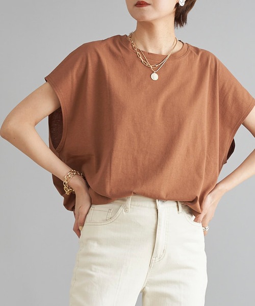 DouDou（ドゥドゥ）の「コラージュphoto T（Tシャツ/カットソー・レディース・ホワイト/チャコールグレー/ブラウン・FREE）」の3枚目の写真