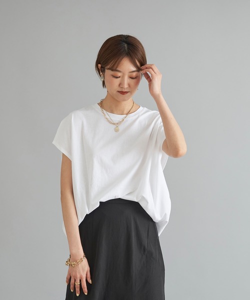 DouDou（ドゥドゥ）の「コラージュphoto T（Tシャツ/カットソー・レディース・ホワイト/チャコールグレー/ブラウン・FREE）」の9枚目の写真