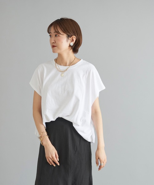 DouDou（ドゥドゥ）の「コラージュphoto T（Tシャツ/カットソー・レディース・ホワイト/チャコールグレー/ブラウン・FREE）」の13枚目の写真