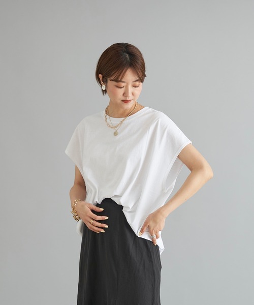 DouDou（ドゥドゥ）の「コラージュphoto T（Tシャツ/カットソー・レディース・ホワイト/チャコールグレー/ブラウン・FREE）」の14枚目の写真