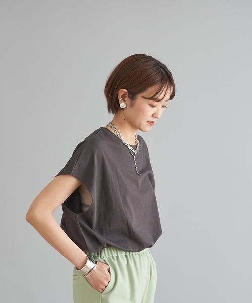 DouDou（ドゥドゥ）の「コラージュphoto T（Tシャツ/カットソー・レディース・ホワイト/チャコールグレー/ブラウン・FREE）」の19枚目の写真