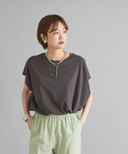 DouDou（ドゥドゥ）の「コラージュphoto T（Tシャツ/カットソー・レディース・ホワイト/チャコールグレー/ブラウン・FREE）」の22枚目の写真