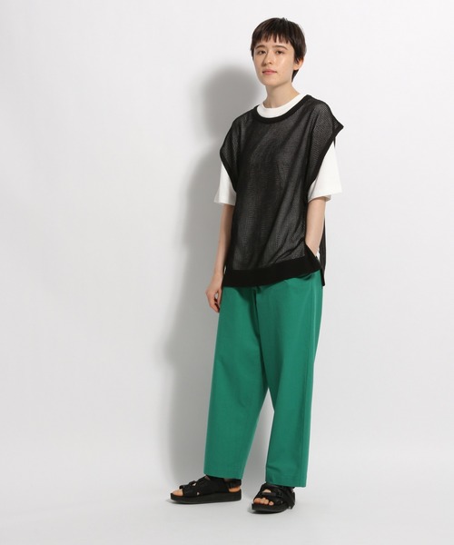 niko and...（ニコアンド）の「洗えるカットソー付き2WAYロゴメッシュベスト（ベスト・レディース・ライトグレー/ブラック/イエロー・MEDIUM/LARGE）」の7枚目の写真