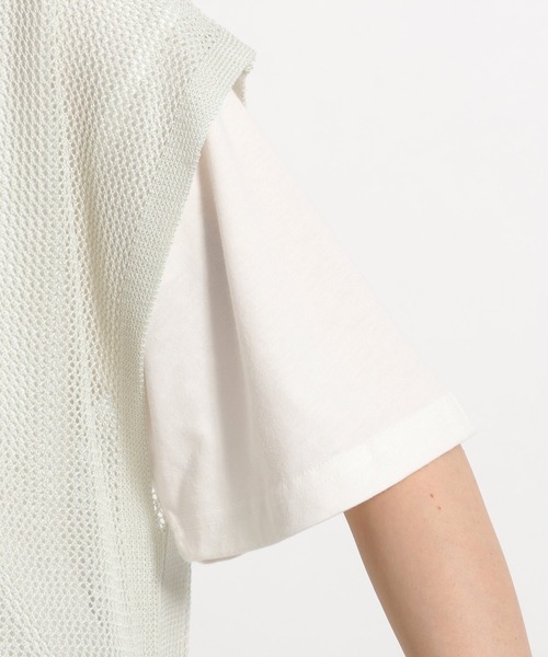 niko and...（ニコアンド）の「洗えるカットソー付き2WAYロゴメッシュベスト（ベスト・レディース・ライトグレー/ブラック/イエロー・MEDIUM/LARGE）」の18枚目の写真