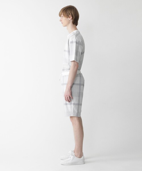 BLACK LABEL CRESTBRIDGE（ブラックレーベル・クレストブリッジ）の「【BLACK lab.】クレストブリッジチェックパイルショーツ（ルームウェア/パジャマ・メンズ・ネイビー/ピンク系その他/オフホワイト・L/M/LL）」の8枚目の写真