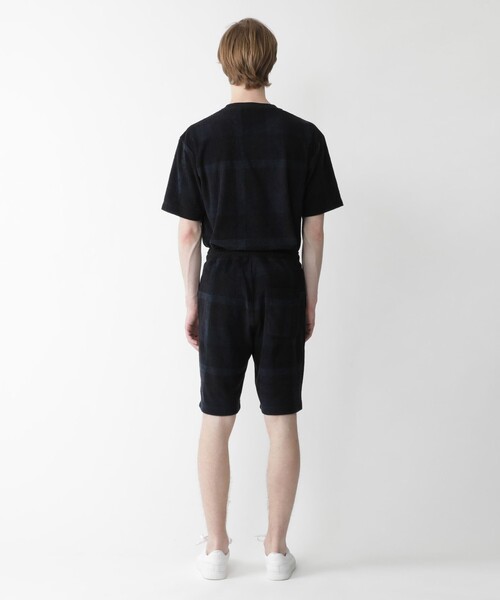 BLACK LABEL CRESTBRIDGE（ブラックレーベル・クレストブリッジ）の「【BLACK lab.】クレストブリッジチェックパイルショーツ（ルームウェア/パジャマ・メンズ・ネイビー/ピンク系その他/オフホワイト・L/M/LL）」の12枚目の写真