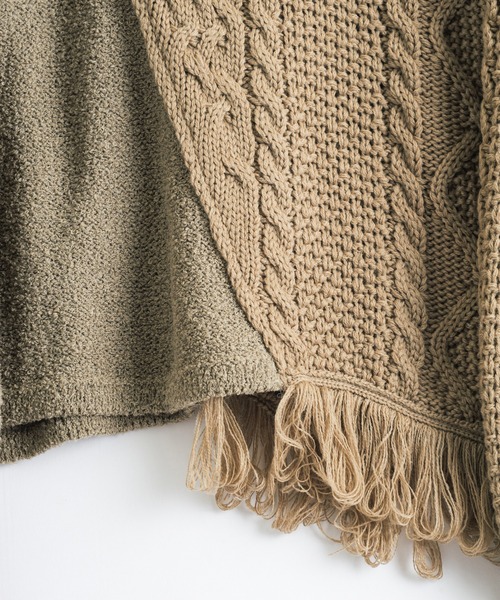 masterkey（マスターキー）の「masterkey マスターキー / STEELYARD ケーブルフェイクレイヤードビッグシルエットニット / MK22A-K-19（ニット/セーター・メンズ・ホワイト/ネイビー/ブラウン・FREE）」の11枚目の写真