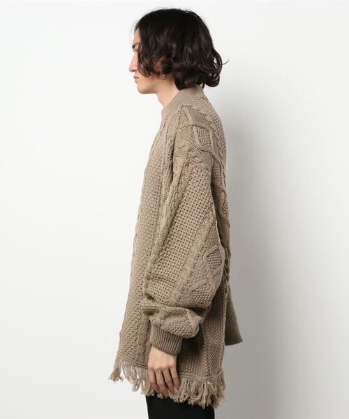 masterkey（マスターキー）の「masterkey マスターキー / STEELYARD ケーブルフェイクレイヤードビッグシルエットニット / MK22A-K-19（ニット/セーター・メンズ・ホワイト/ネイビー/ブラウン・FREE）」の15枚目の写真