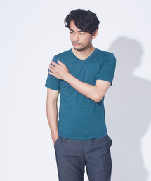 【展開店舗限定】杢 スラブ Vネック 半袖 Tシャツ