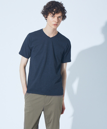 【展開店舗限定】杢 スラブ Vネック 半袖 Tシャツ