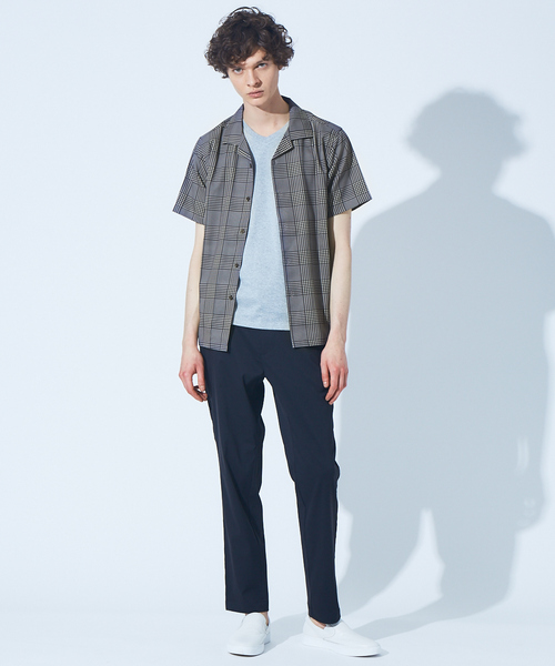 ABAHOUSE GRAY(アバハウスグレイ)の「【展開店舗限定】杢 スラブ Vネック 半袖 Tシャツ(Tシャツ/カットソー・メンズ・ネイビー/グリーン/グレー/ホワイト/ブラック・48/50/46)」の12枚目の写真