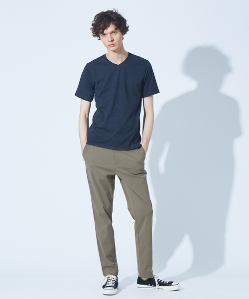 ABAHOUSE GRAY(アバハウスグレイ)の「【展開店舗限定】杢 スラブ Vネック 半袖 Tシャツ(Tシャツ/カットソー・メンズ・ネイビー/グリーン/グレー/ホワイト/ブラック・48/50/46)」の20枚目の写真
