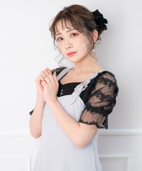 DearMyLoveRose（ディアマイラブローズ）の「オーナメントバックルジャンスカワンピース（ジャンパースカート・レディース・ライトグレー/ブラック/ブラック系その他/グレー系その他・MEDIUM/LARGE/X-LARGE/XX-LARGE）」の19枚目の写真