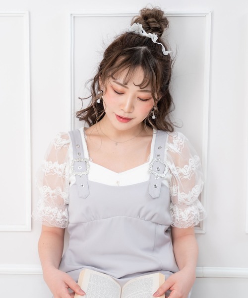 DearMyLoveRose（ディアマイラブローズ）の「オーナメントバックルジャンスカワンピース（ジャンパースカート・レディース・ライトグレー/ブラック/ブラック系その他/グレー系その他・MEDIUM/LARGE/X-LARGE/XX-LARGE）」の8枚目の写真