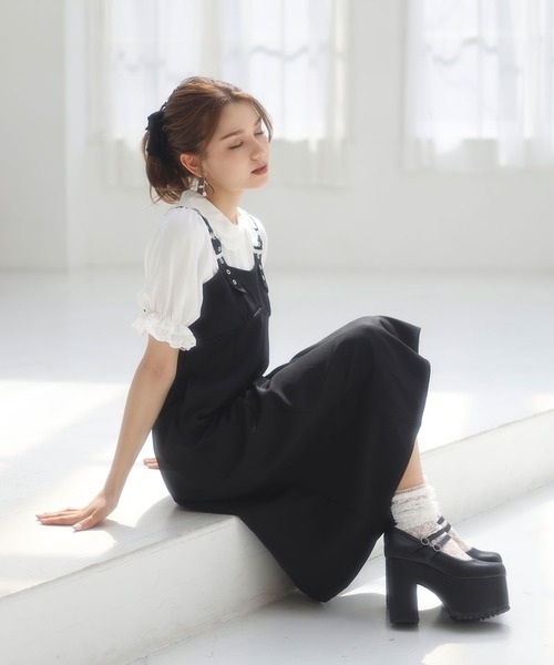 DearMyLoveRose（ディアマイラブローズ）の「オーナメントバックルジャンスカワンピース（ジャンパースカート・レディース・ライトグレー/ブラック/ブラック系その他/グレー系その他・MEDIUM/LARGE/X-LARGE/XX-LARGE）」の17枚目の写真