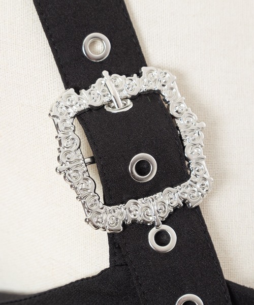 DearMyLoveRose（ディアマイラブローズ）の「オーナメントバックルジャンスカワンピース（ジャンパースカート・レディース・ライトグレー/ブラック/ブラック系その他/グレー系その他・MEDIUM/LARGE/X-LARGE/XX-LARGE）」の18枚目の写真