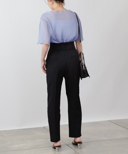 COLONY 2139(コロニートゥーワンスリーナイン)の「シアー楊柳半袖トップス&キャミセット(シャツ/ブラウス・レディース・ブラック/ベージュ/オフホワイト/ブルー/ミント・MEDIUM)」の22枚目の写真