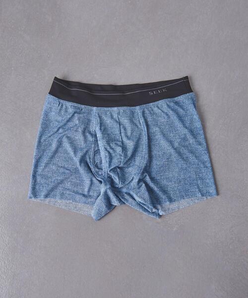 UNITED ARROWS（ユナイテッドアローズ）の「▲＜SEEK（シーク）＞ CUT OFF DENIM  メッシュ ボクサーパンツ　■■■（ボクサーパンツ・メンズ・ネイビー/ライトブルー・MEDIUM/LARGE）」の2枚目の写真