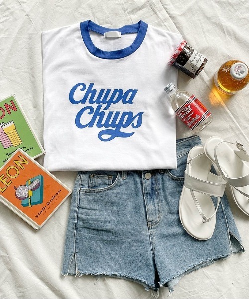 chuu（チュー）の「SONYUNARA キャンディーポップクロップ半袖Tシャツ（Tシャツ/カットソー・レディース・ブラック/ブルー/レッド・FREE）」の2枚目の写真