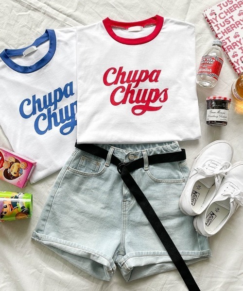 chuu（チュー）の「SONYUNARA キャンディーポップクロップ半袖Tシャツ（Tシャツ/カットソー・レディース・ブラック/ブルー/レッド・FREE）」の12枚目の写真