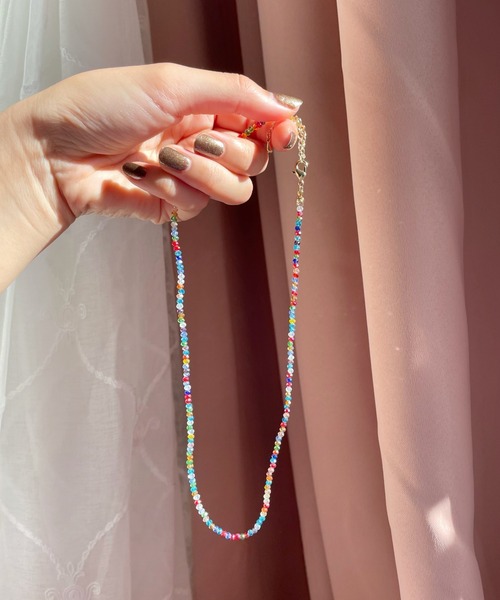 WHO'S WHO gallery(フーズフーギャラリー)の「キラキラビーズネックレス(ネックレス・レディース・マルチ・FREE)」の2枚目の写真