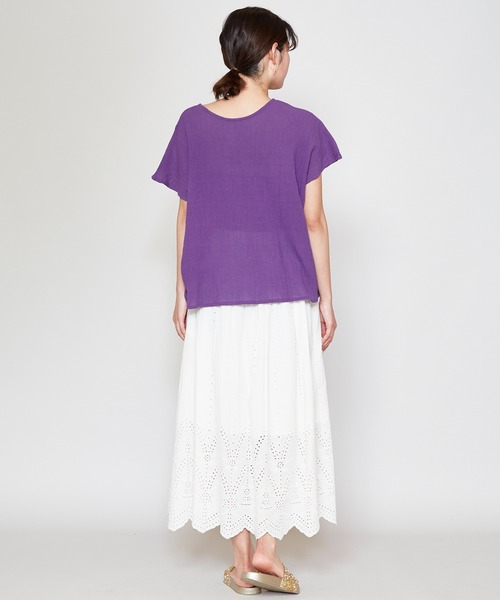 チャイハネ（チャイハネ）の「【チャイハネ】カットワークレースコットンスカート（スカート・レディース・ホワイト/ブラック/パープル/レッド/グリーン・FREE）」の9枚目の写真