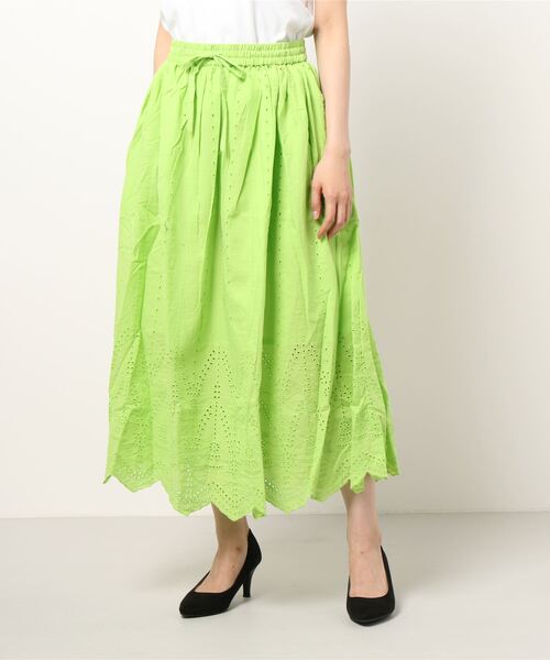 チャイハネ（チャイハネ）の「【チャイハネ】カットワークレースコットンスカート（スカート・レディース・ホワイト/ブラック/パープル/レッド/グリーン・FREE）」の17枚目の写真