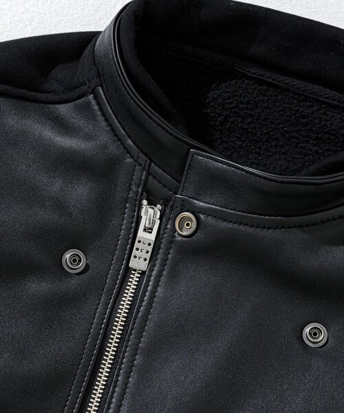 C DIEM（カルペディエム）の「C DIEM/カルペディエム/STRECH LEATHER SE-RIDERSストレッチレザーライダース(MSO-21024)（ライダースジャケット・メンズ・ブラック/オレンジ・SMALL/MEDIUM/LARGE）」の16枚目の写真