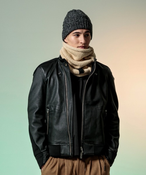 C DIEM（カルペディエム）の「C DIEM/カルペディエム/STRECH LEATHER SE-RIDERSストレッチレザーライダース(MSO-21024)（ライダースジャケット・メンズ・ブラック/オレンジ・SMALL/MEDIUM/LARGE）」の7枚目の写真