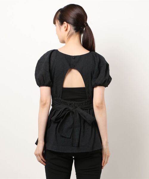 FREE'S MART（フリーズマート）の「エンブロイダリーバックリボンチュニックブラウス（シャツ/ブラウス・レディース・ホワイト/ブラック/オレンジ・FREE）」の5枚目の写真