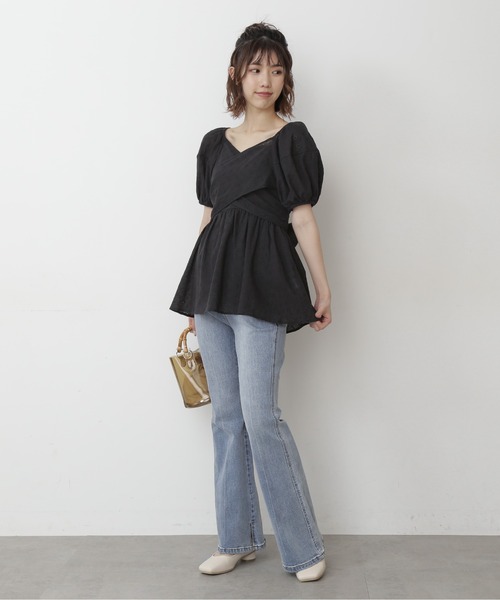 FREE'S MART（フリーズマート）の「エンブロイダリーバックリボンチュニックブラウス（シャツ/ブラウス・レディース・ホワイト/ブラック/オレンジ・FREE）」の11枚目の写真