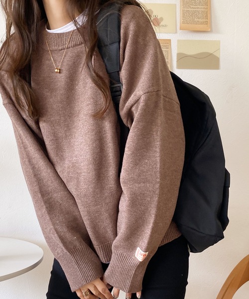 Java（ジャバ）の「《JaVa ジャバコラボ》さらっとゆったり。2wayヘンリーニット（ニット/セーター・レディース・ブラック/ベージュ/アイボリー/モカ/スモークピンク・MEDIUM/LARGE/X-LARGE/SMALL）」の22枚目の写真