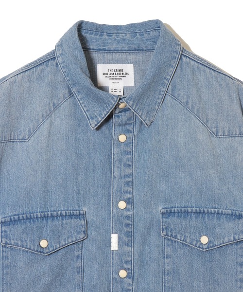 CRIMIE(クライミー)の「DENIM WESTERN SHIRT(シャツ/ブラウス・メンズ・ブラック/インディゴブルー・XL/M/L/XXL/S)」の6枚目の写真
