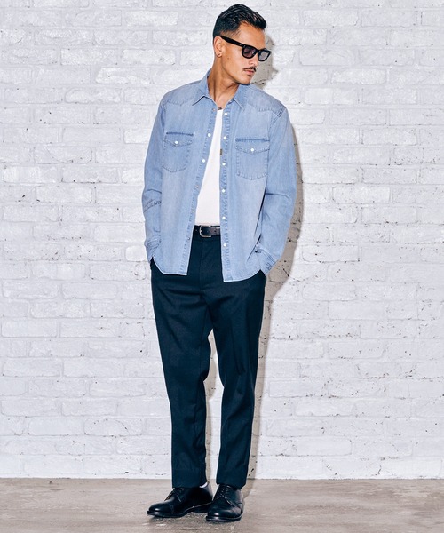 CRIMIE(クライミー)の「DENIM WESTERN SHIRT(シャツ/ブラウス・メンズ・ブラック/インディゴブルー・XL/M/L/XXL/S)」の18枚目の写真