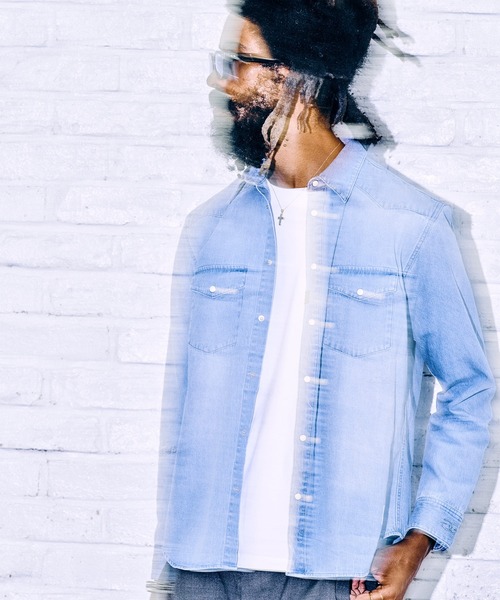CRIMIE(クライミー)の「DENIM WESTERN SHIRT(シャツ/ブラウス・メンズ・ブラック/インディゴブルー・XL/M/L/XXL/S)」の20枚目の写真