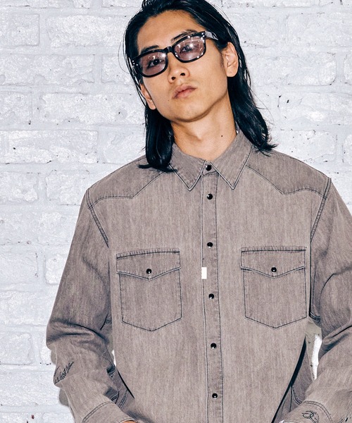 CRIMIE(クライミー)の「DENIM WESTERN SHIRT(シャツ/ブラウス・メンズ・ブラック/インディゴブルー・XL/M/L/XXL/S)」の22枚目の写真